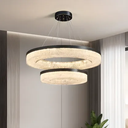 Modern Crystal Ring Chandelier for Luxury Interiors Image - 22
