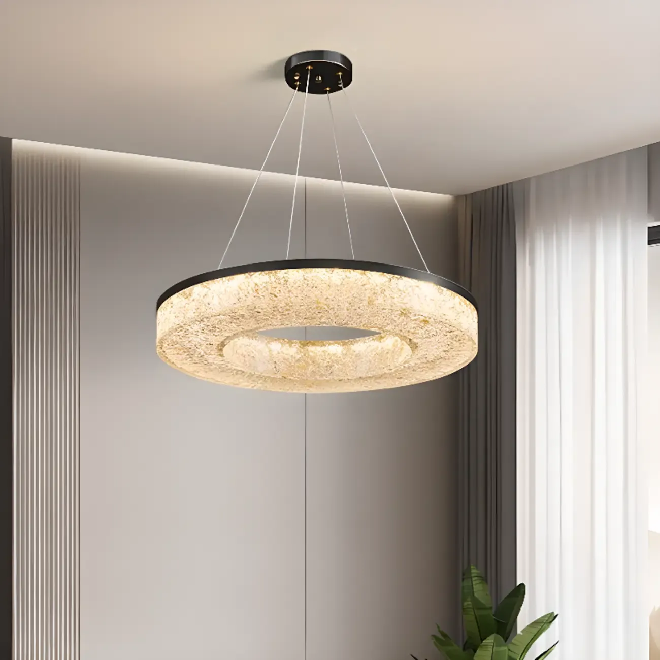 Modern Crystal Ring Chandelier for Luxury Interiors Image - 27