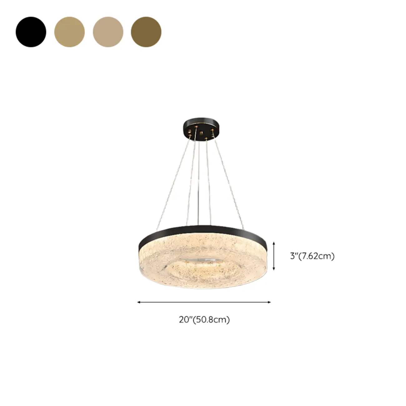 Adjustable Modern Tier Ring Chandelier Remote Dimming LED #size