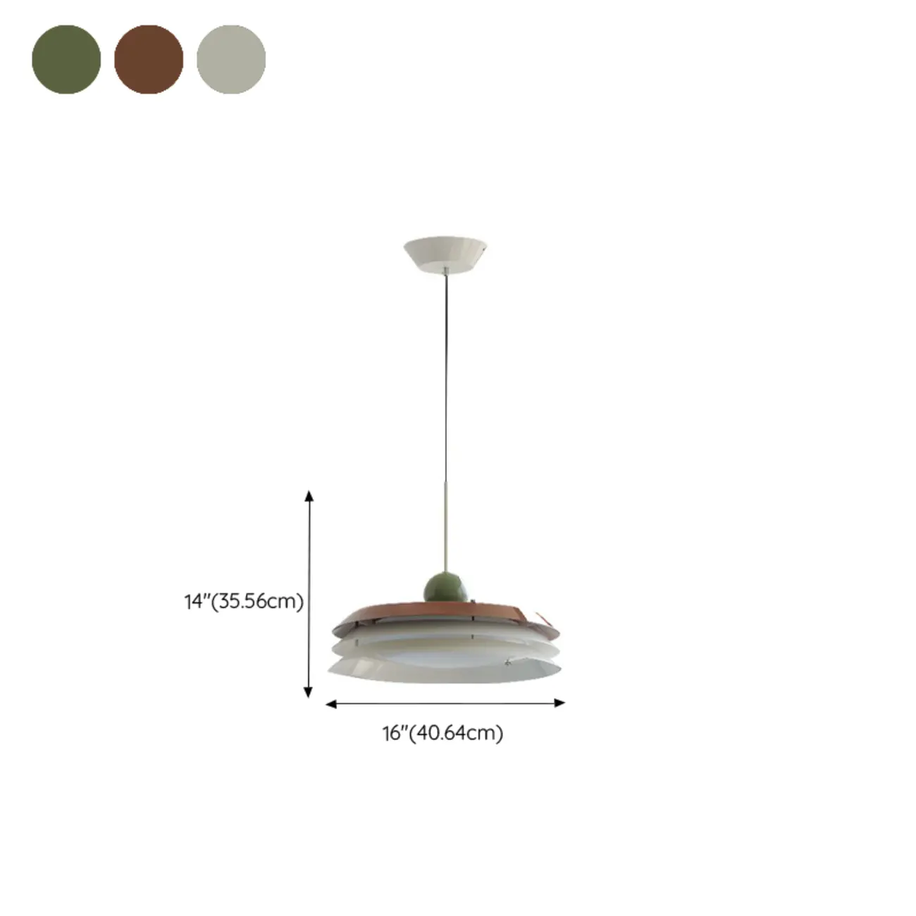 Modern Polygonal LED Pendant Light Kitchen Fixture #size