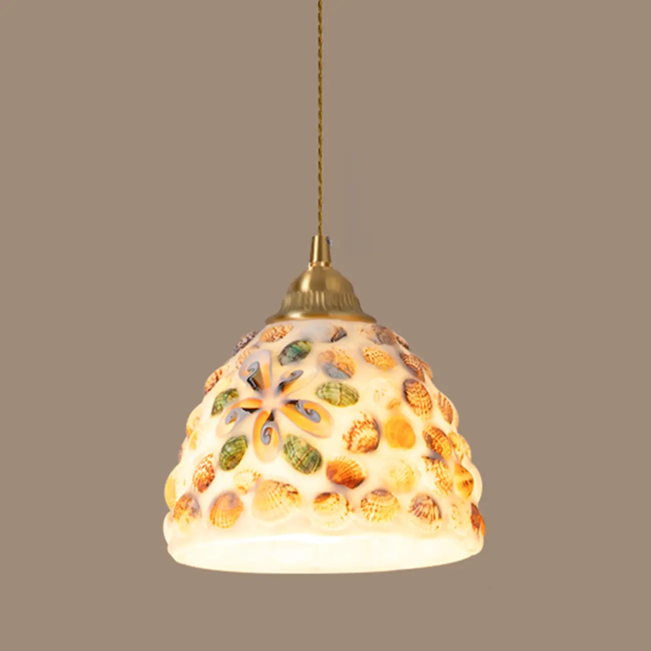 Colorful Glass Pendant Light with Adjustable Cord Image - 3 | homeyfad