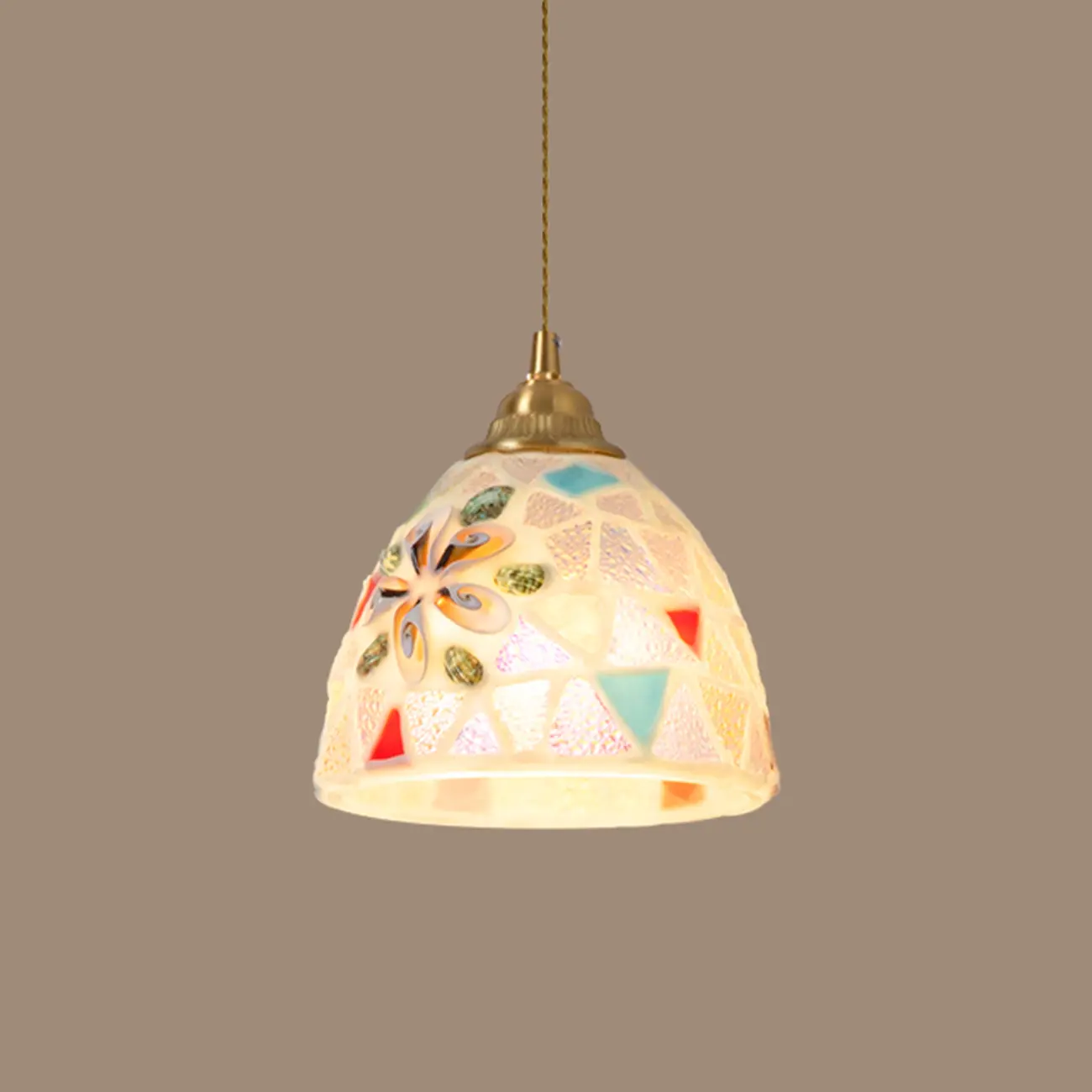 Colorful Glass Pendant Light with Adjustable Cord Image - 4 | homeyfad