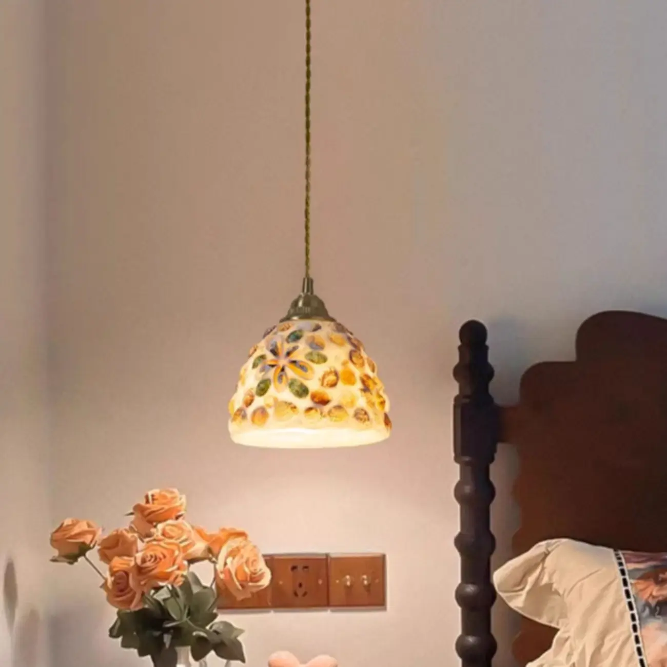 Colorful Glass Pendant Light with Adjustable Cord Image - 6 | homeyfad