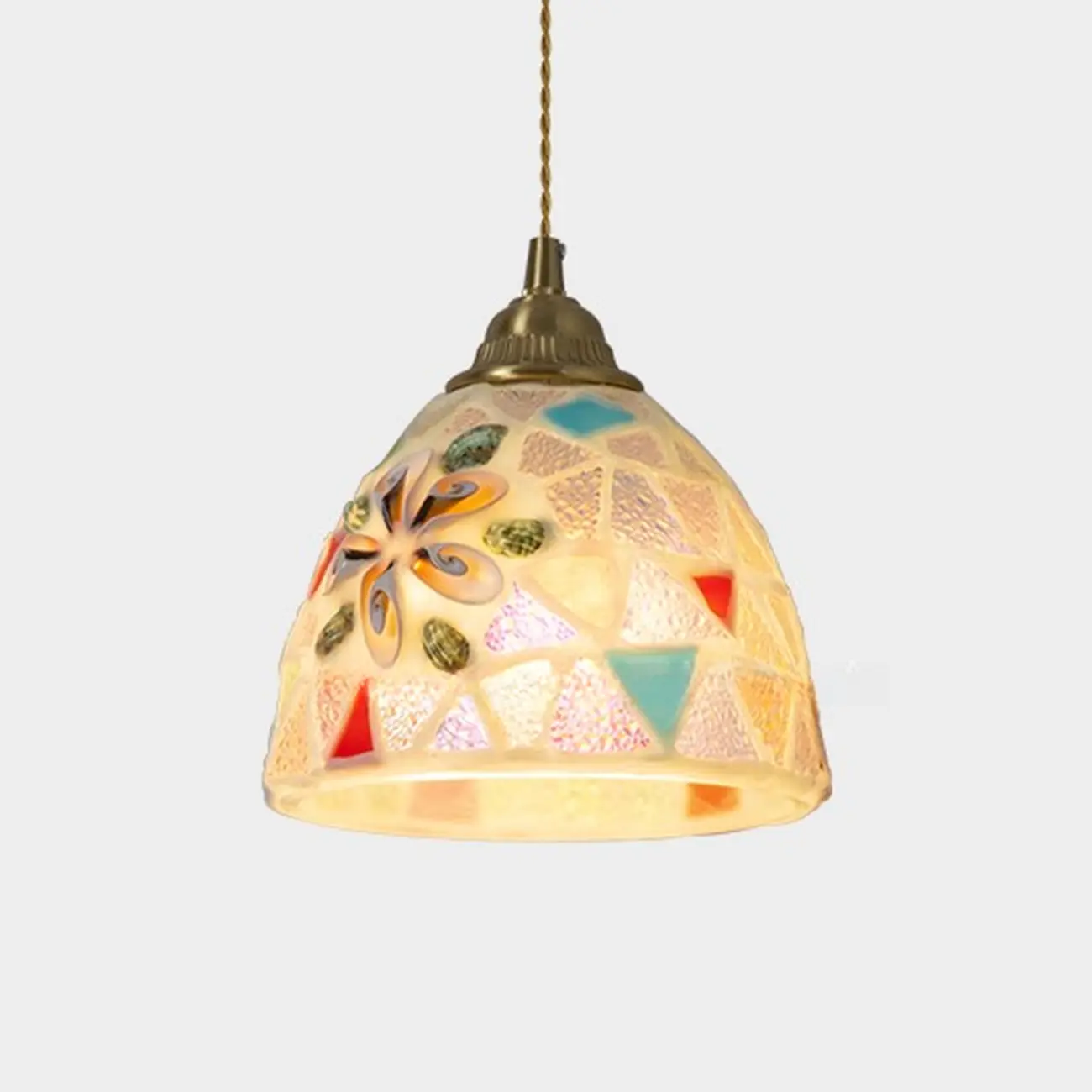 Colorful Glass Pendant Light with Adjustable Cord Image - 9 | homeyfad