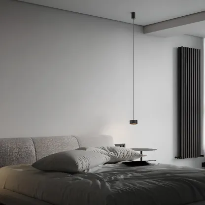 Modern LED Pendant Light with Adjustable Glass Shade Image - 2