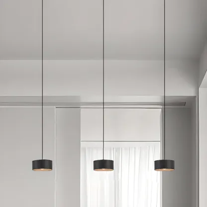 Modern LED Pendant Light with Adjustable Glass Shade Image - 5