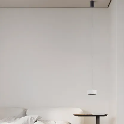 Modern LED Pendant Light with Adjustable Glass Shade Image - 1