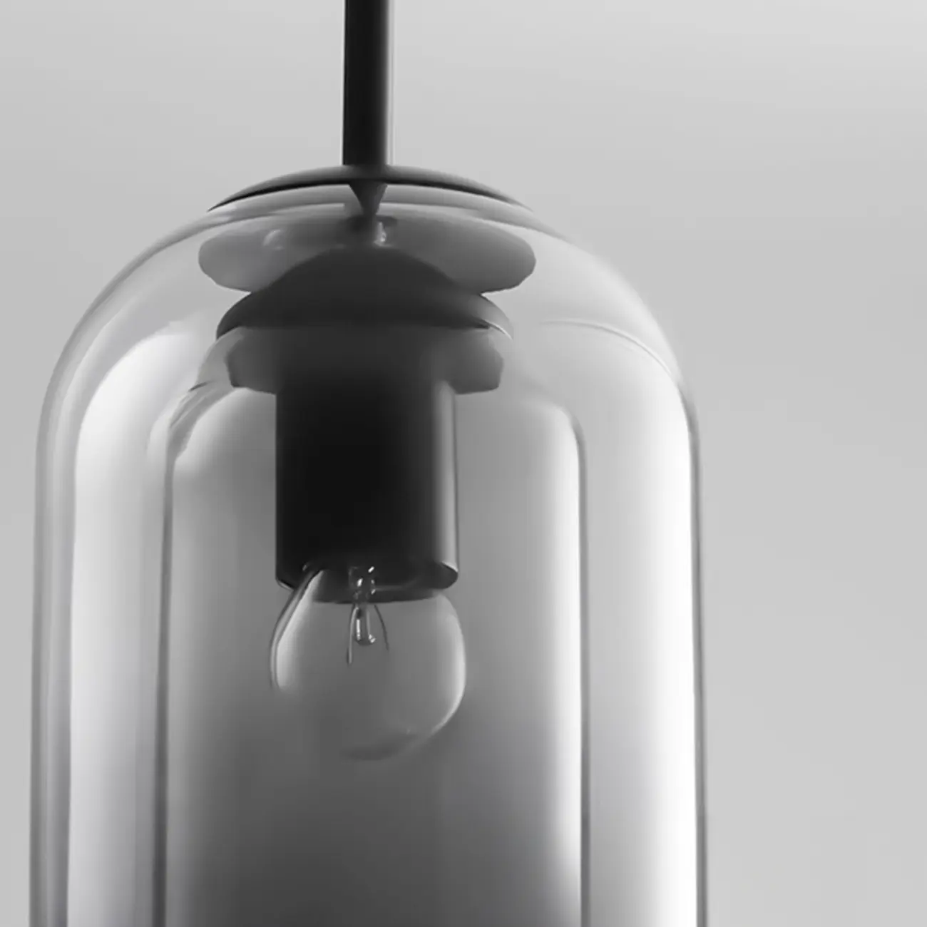 Modern 2-Layer Cylinder Glass Pendant Light for Bedroom | homeyfad