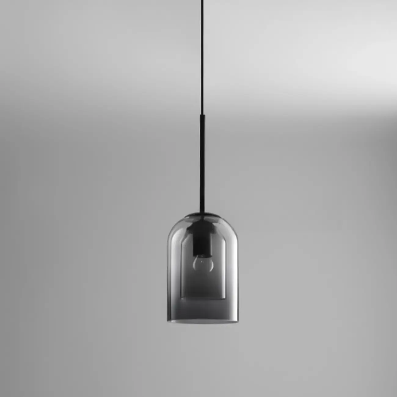 Modern 2-Layer Cylinder Glass Pendant Light for Bedroom | homeyfad