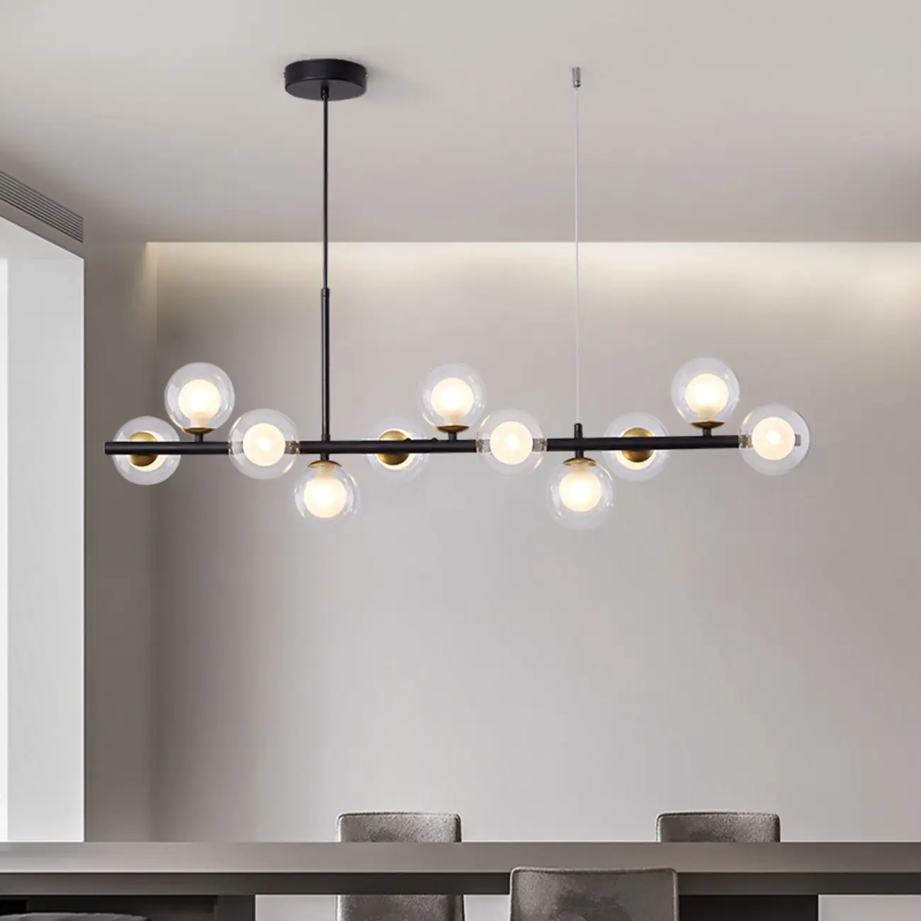 Modern Glass Globe Pendant Light for Kitchen Island | homeyfad