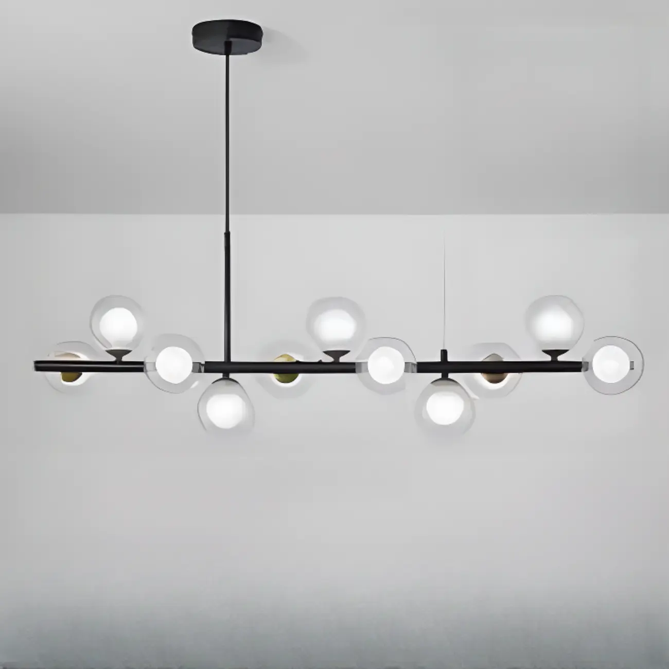 Modern Glass Globe Pendant Light for Kitchen Island | homeyfad