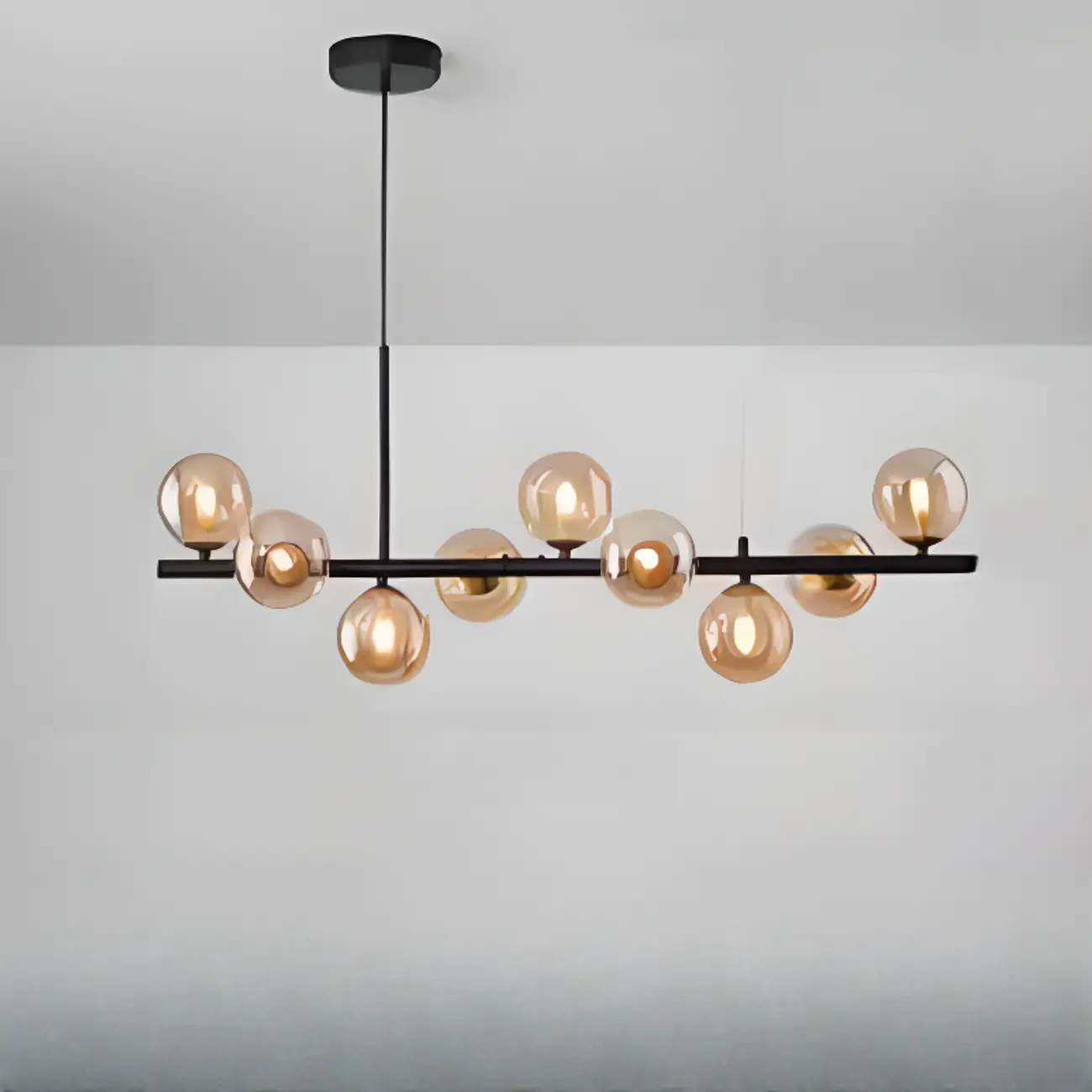 Modern Glass Globe Pendant Light for Kitchen Island | homeyfad