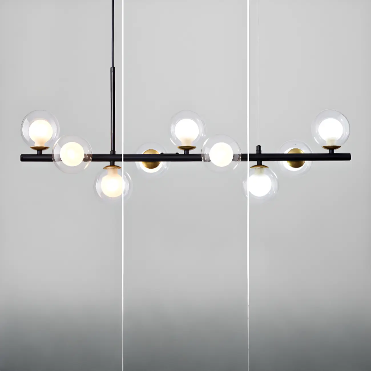 Modern Glass Globe Pendant Light for Kitchen Island | homeyfad