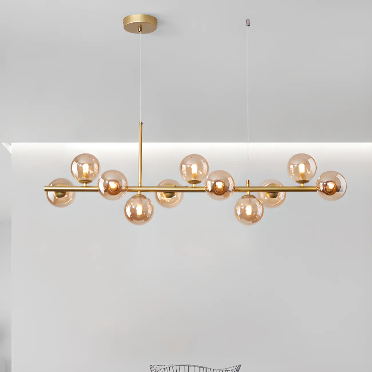 Modern Glass Globe Pendant Light for Kitchen Island | homeyfad