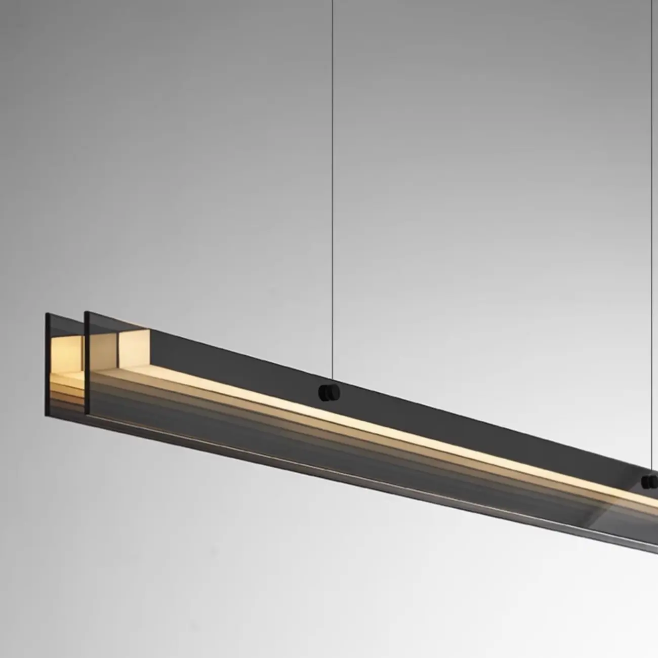 Modern Glass and Metal LED Pendant Light for Kitchen Island | homeyfad