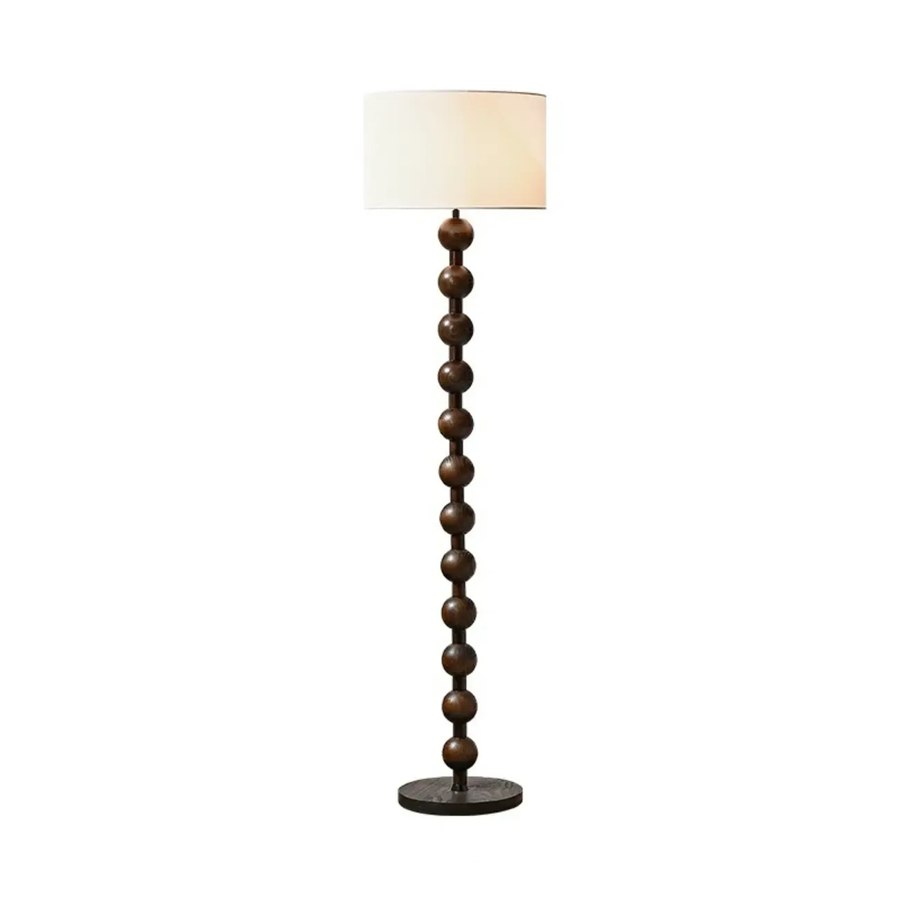 Modern Wooden Floor Lamp Plug-In for Living Room Image - 5