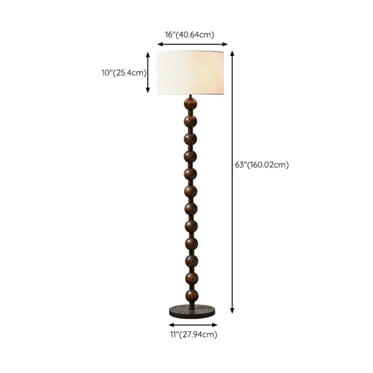 Modern Wooden Floor Lamp Plug-In for Living Room #size | homeyfad
