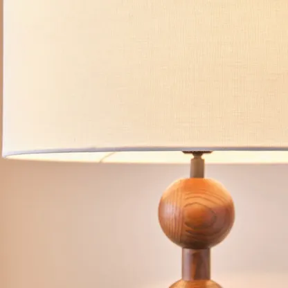 Modern Wooden Floor Lamp Plug-In for Living Room Image - 8