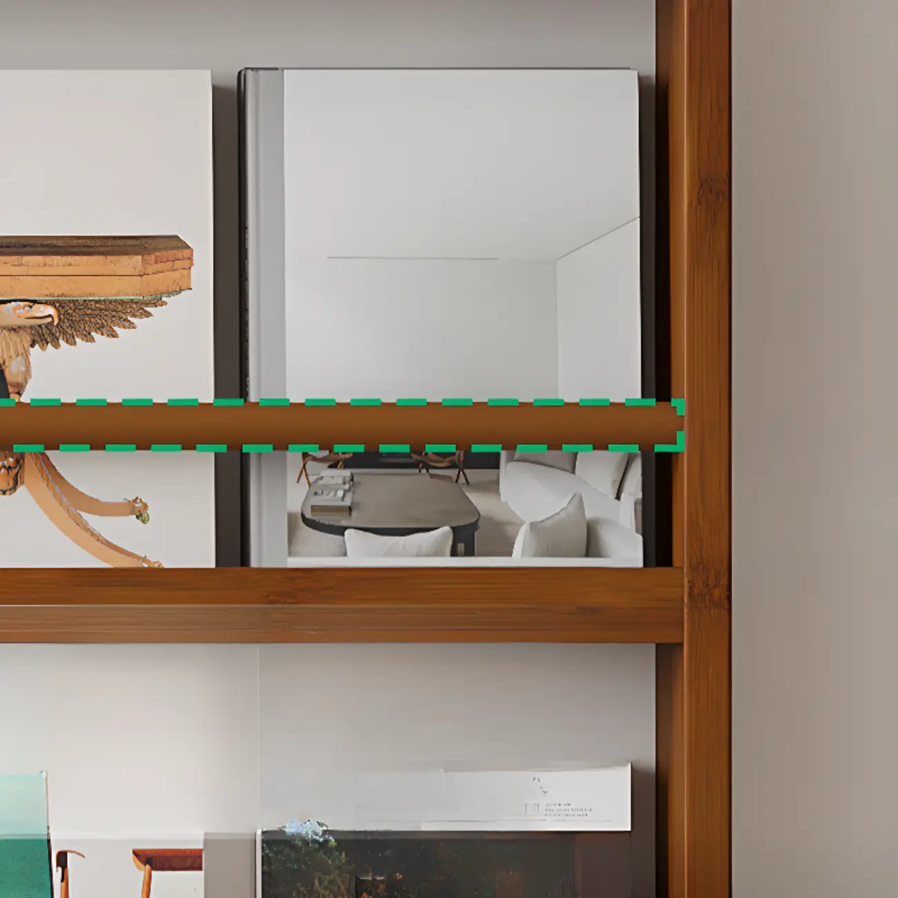 Rustic Brown Oak Bookcase Open Rectangular BookShelves Image - 14 | homeyfad