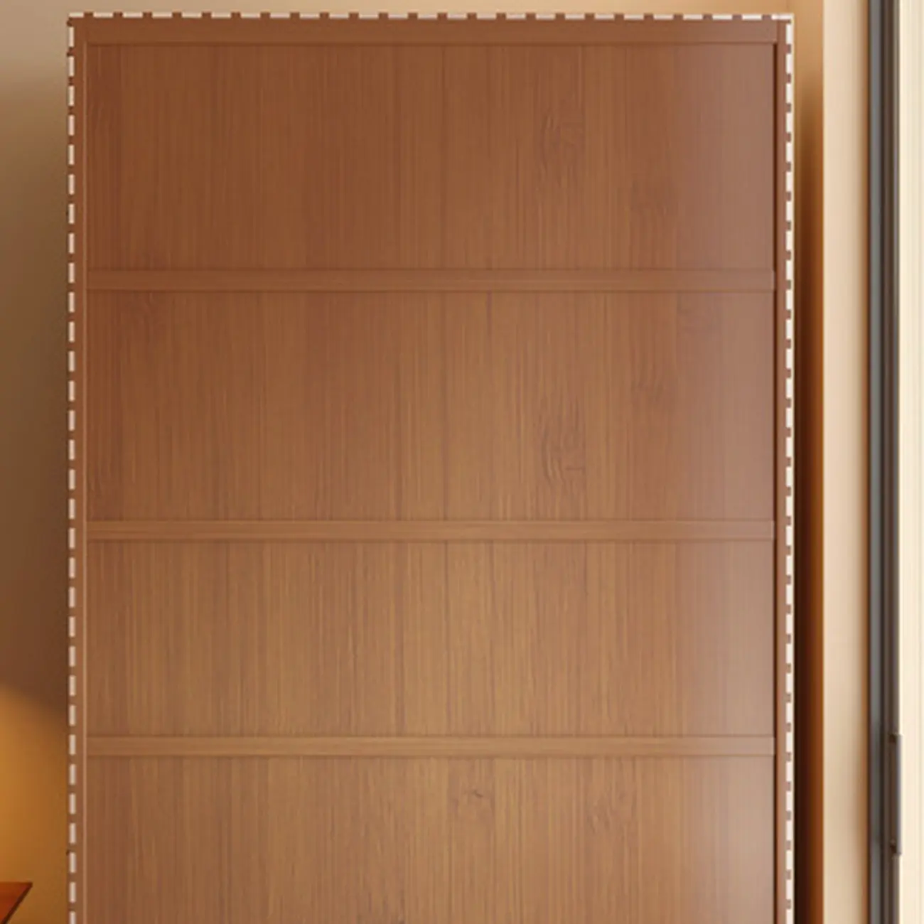 Classic 6-Tier Premium Wood Glass Door Wide Bookcase Image - 6 | homeyfad