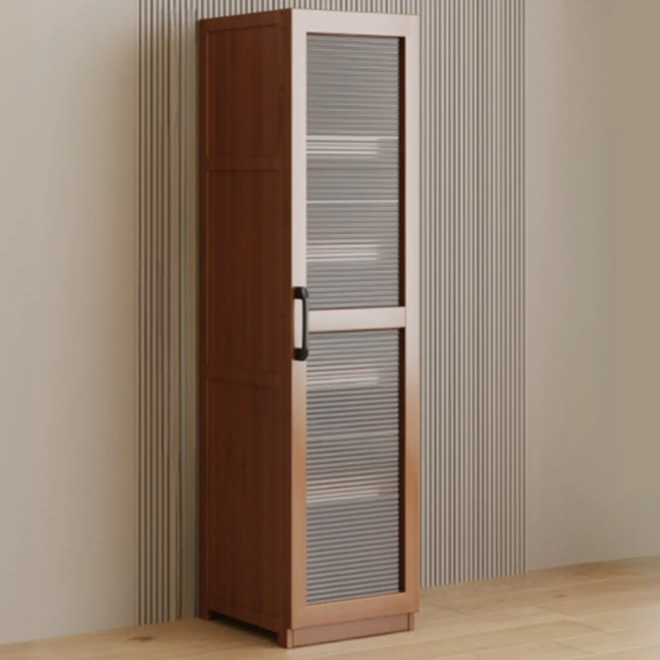 Classic 6-Tier Premium Wood Glass Door Wide Bookcase Image - 4 | homeyfad