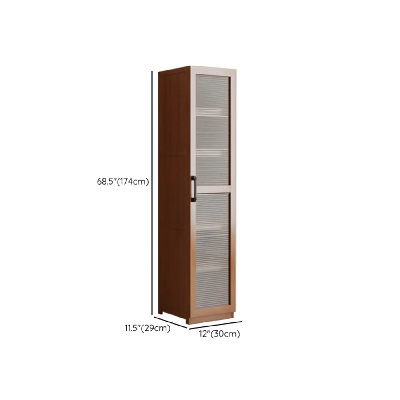 Classic 6-Tier Premium Wood Glass Door Wide Bookcase Image - 27