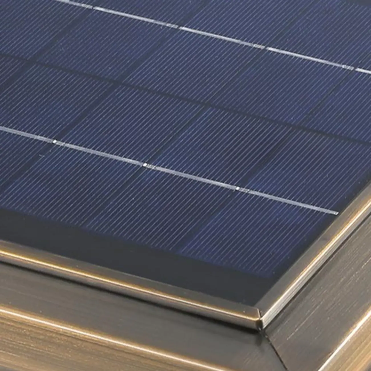 Elegant Bronze Ripple Square Solar Outdoor Post Lights | homeyfad