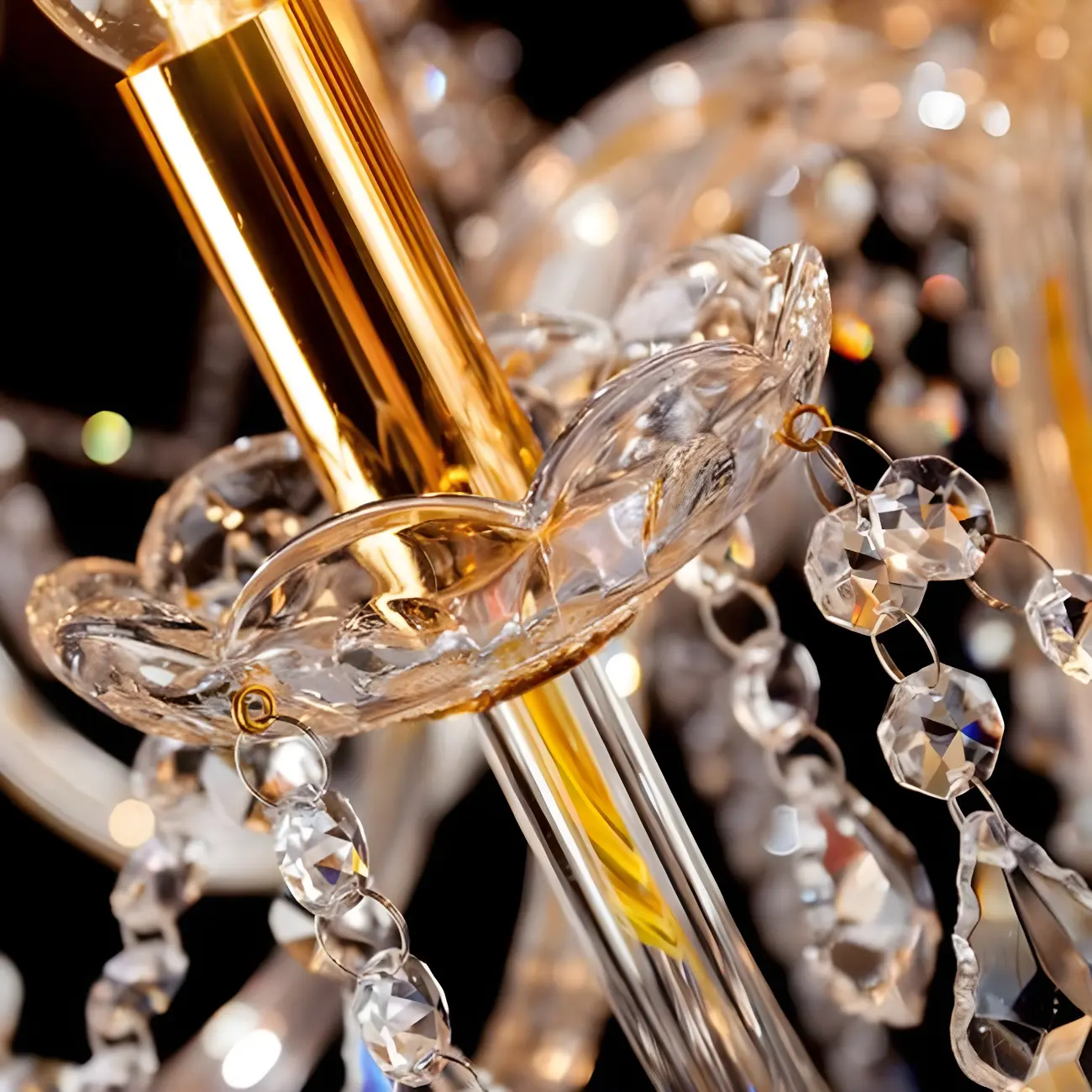 Mid-Century Luxurious Crystal Candelabra Chandelier  Image - 5 | homeyfad