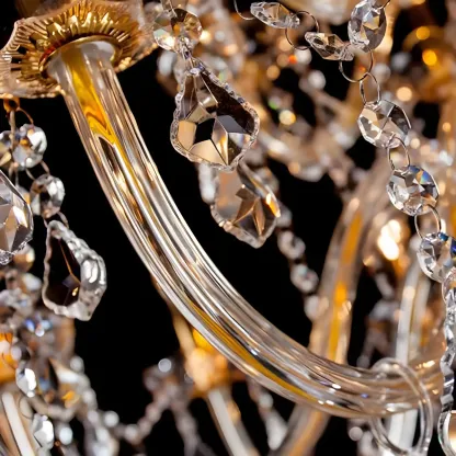 Mid-Century Luxurious Crystal Candelabra Chandelier  Image - 6