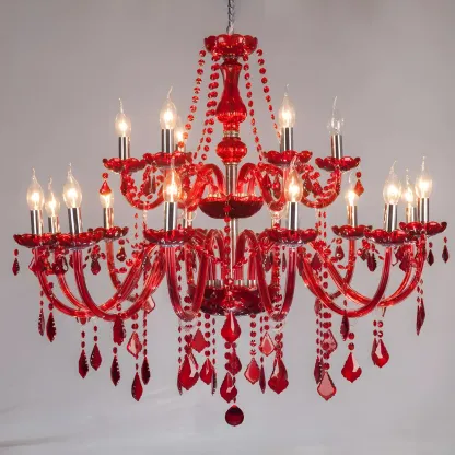 Mid-Century Luxurious Crystal Candelabra Chandelier  Image - 4