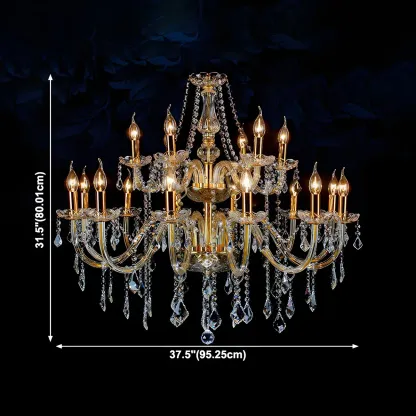 Mid-Century Luxurious Crystal Candelabra Chandelier  Image - 10