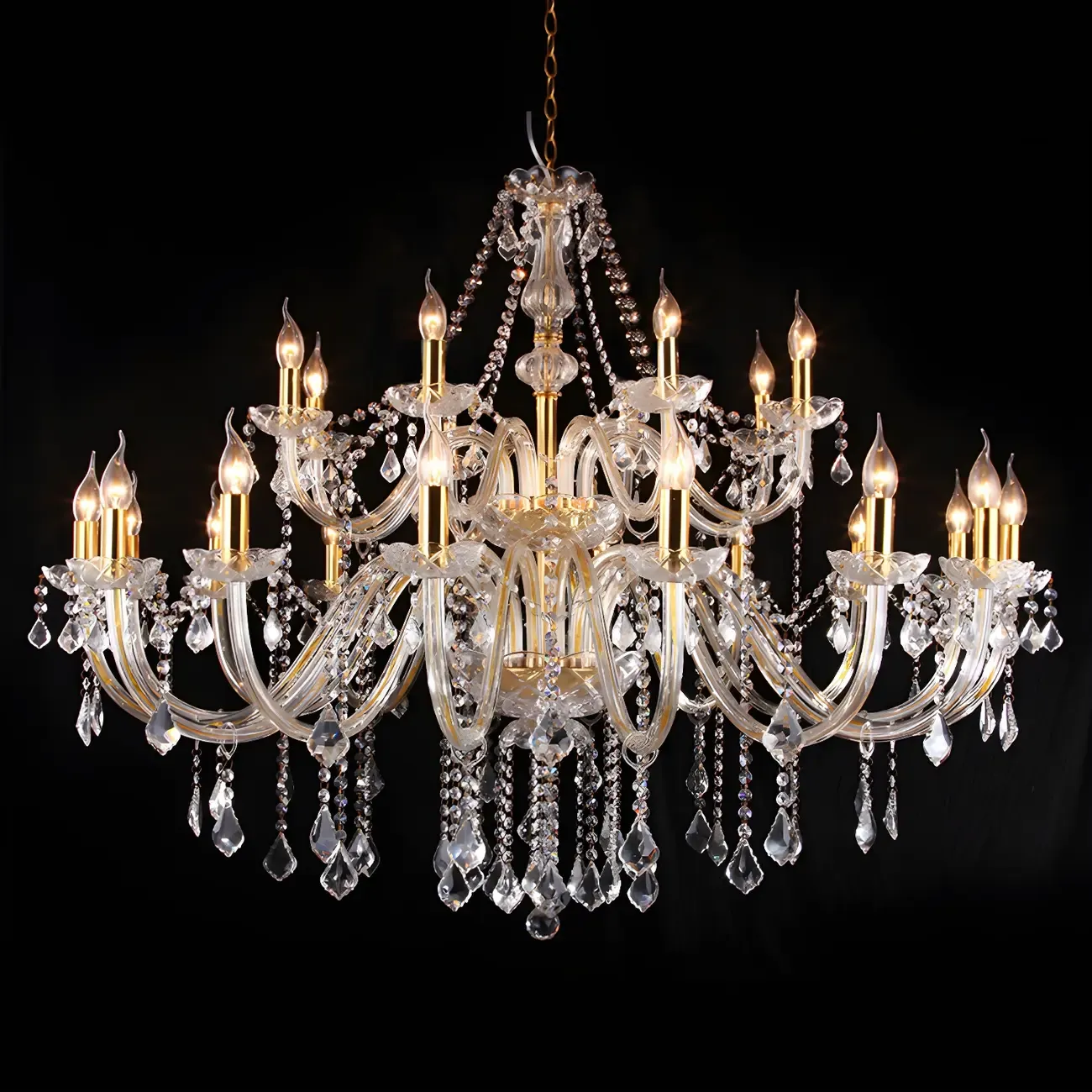 Mid-Century Luxurious Crystal Candelabra Chandelier  Image - 12