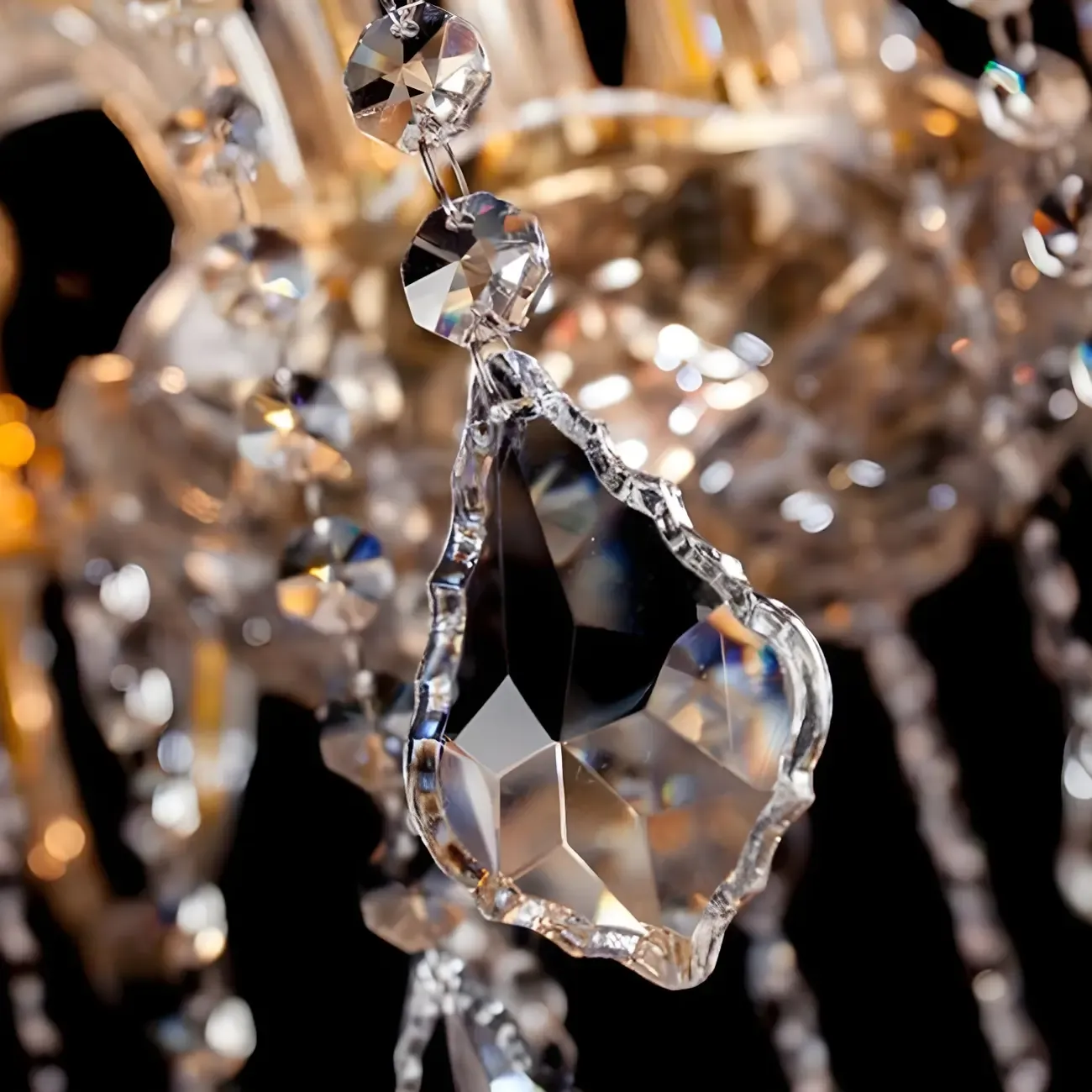 Mid-Century Luxurious Crystal Candelabra Chandelier  Image - 8