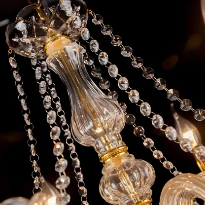 Mid-Century Luxurious Crystal Candelabra Chandelier  Image - 7