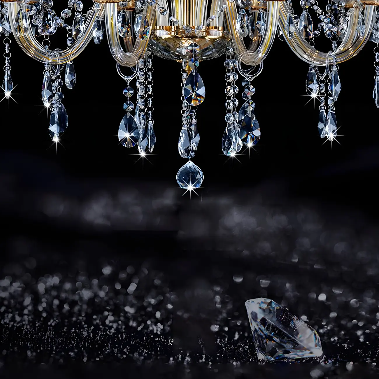 Mid-Century Luxurious Crystal Candelabra Chandelier  Image - 9 | homeyfad