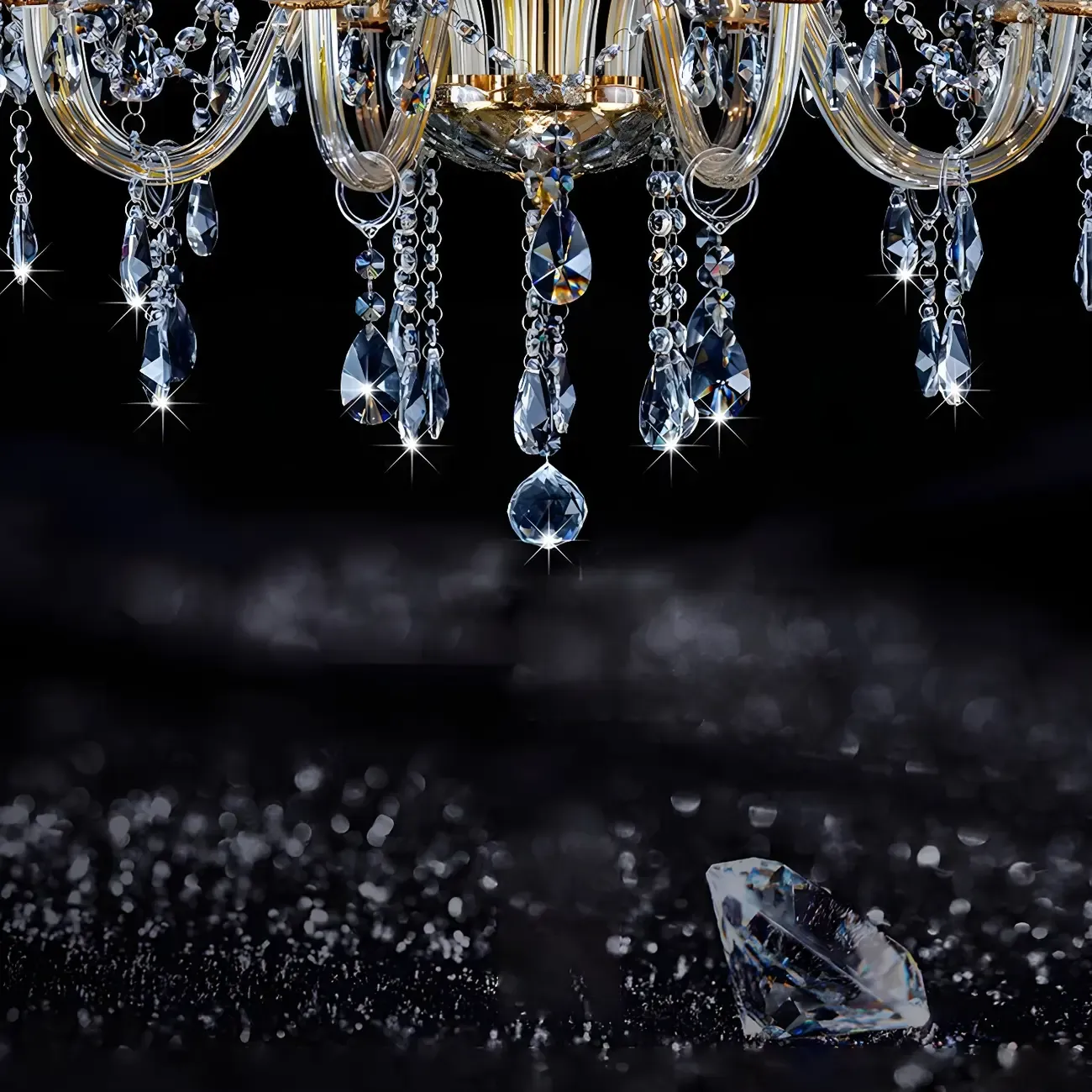 Mid-Century Luxurious Crystal Candelabra Chandelier  Image - 9