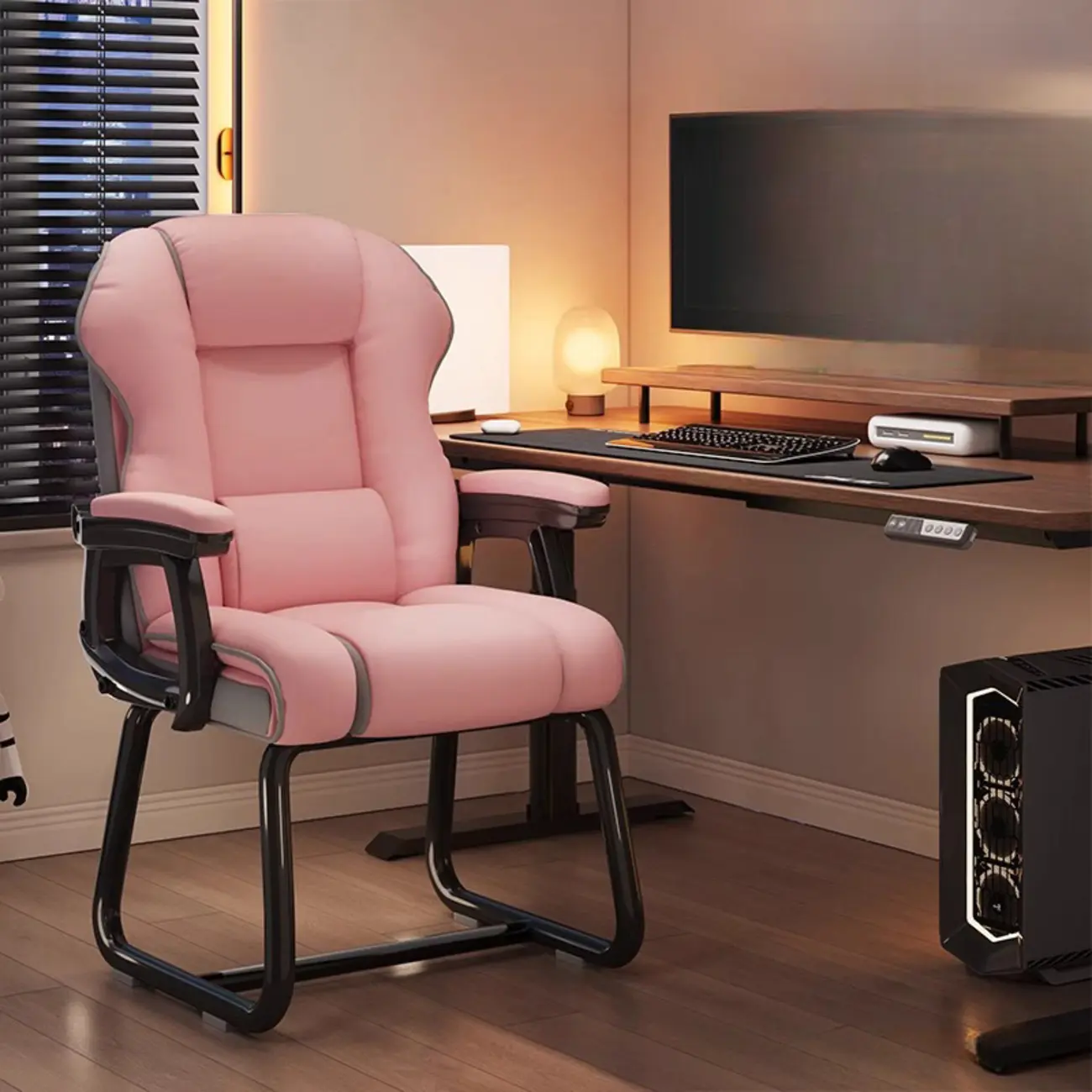 Yellow High-Back Leather Ergonomic Executive Chair  Image - 10 | homeyfad