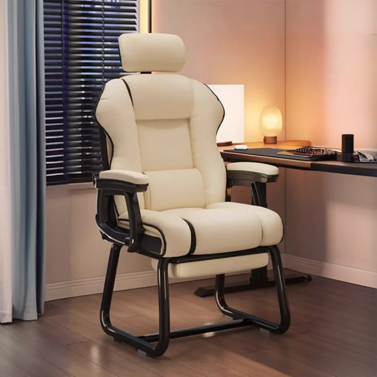 Yellow High-Back Leather Ergonomic Executive Chair  Image - 19 | homeyfad