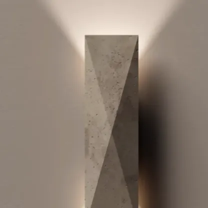 Modern Gray Rectangle 2-Light Wall Sconce Outdoor LED Lamp Image - 7