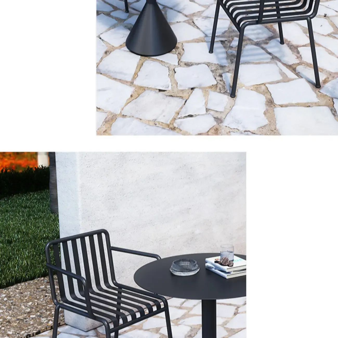 Minimalist Black Metal Small Bar Table Outdoor Table Image - 6