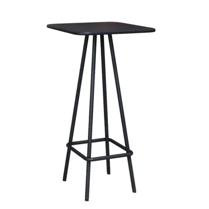 Minimalist Black Metal Small Bar Table Outdoor Table Image - 9