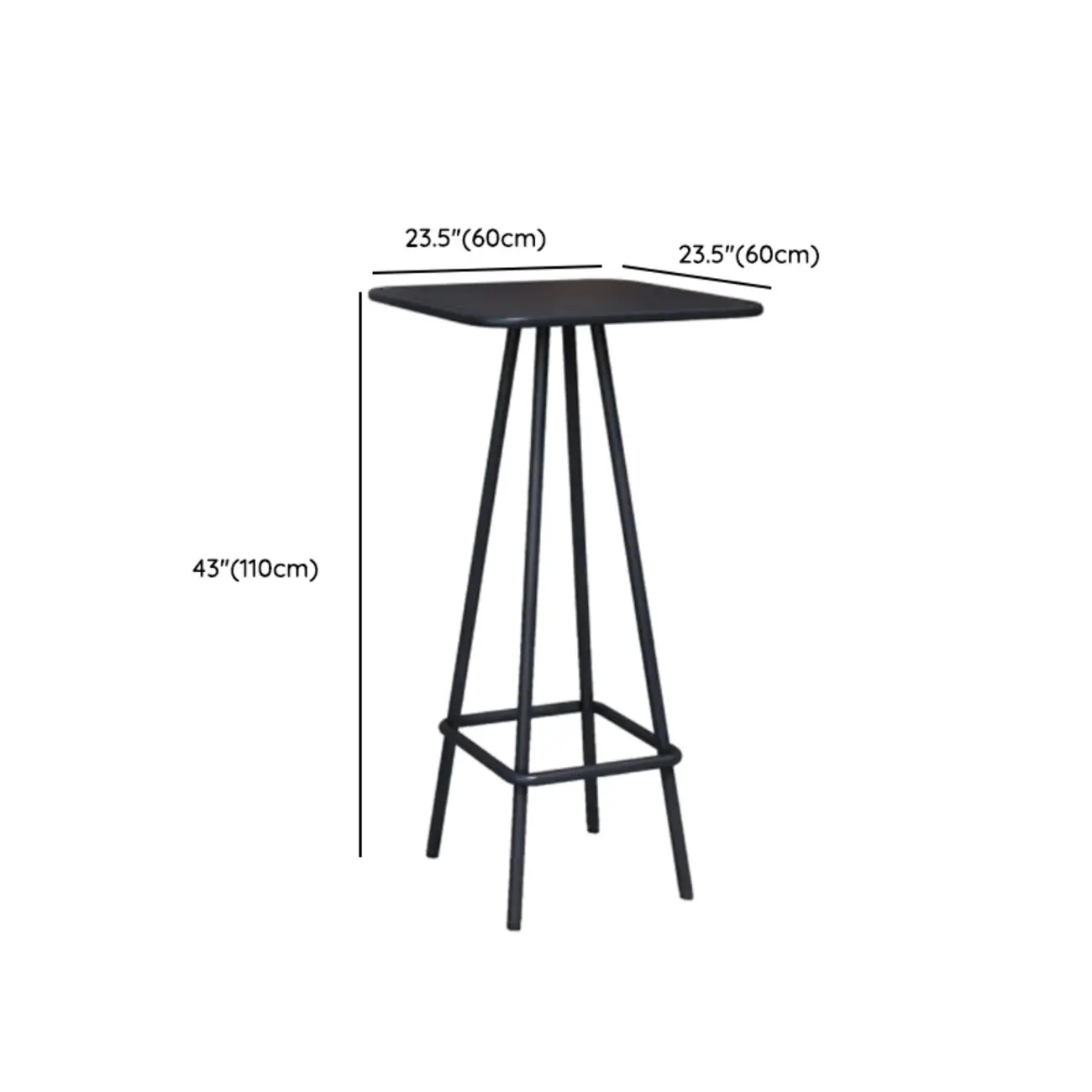 Minimalist Black Metal Small Bar Table Outdoor Table Image - 14 | homeyfad