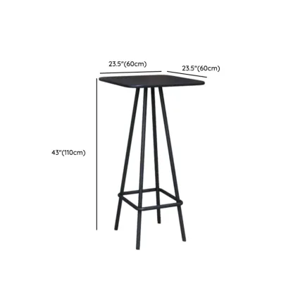 Minimalist Black Metal Small Bar Table Outdoor Table Image - 14