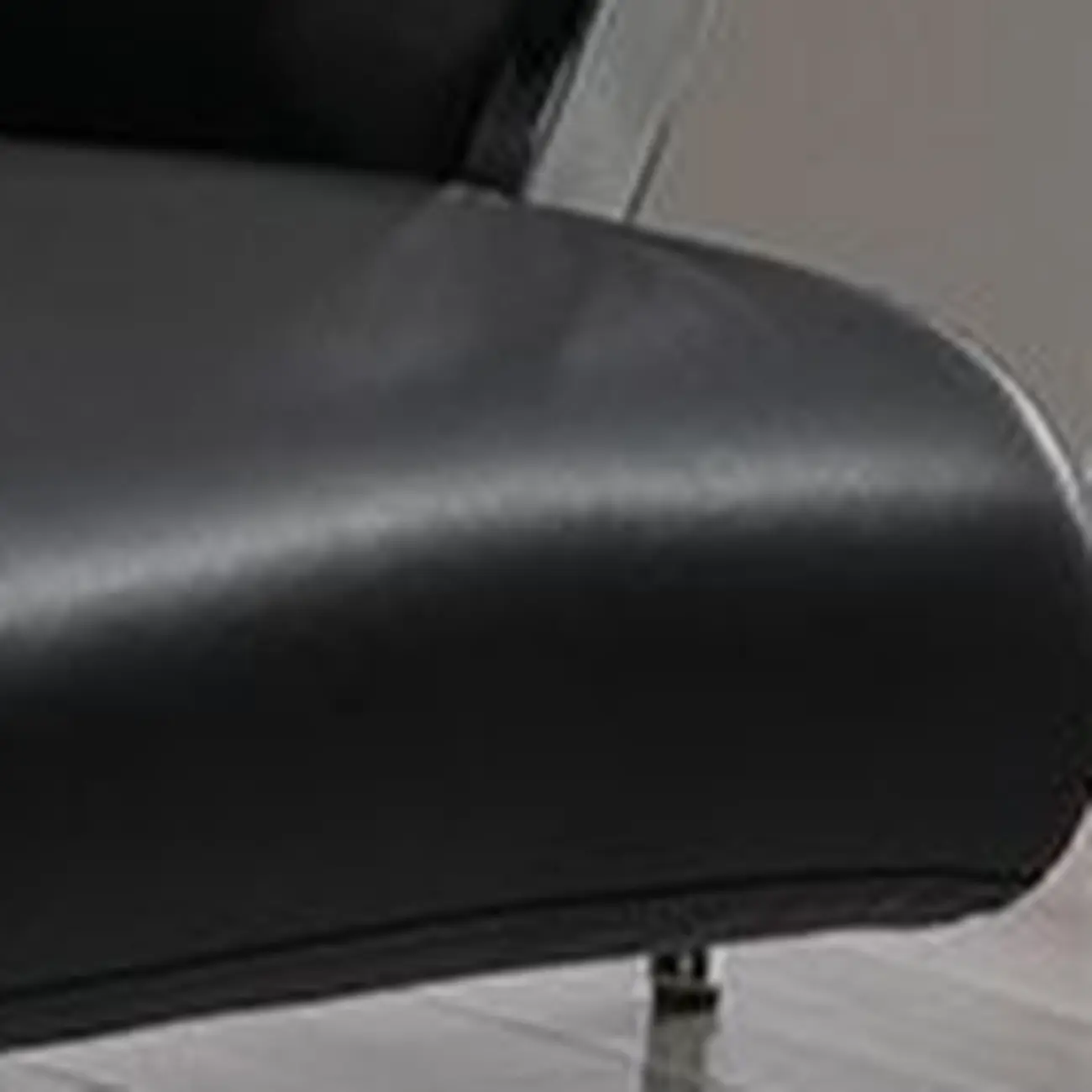 Black Leather Tilt Swivel Office Chair Image - 7 | homeyfad