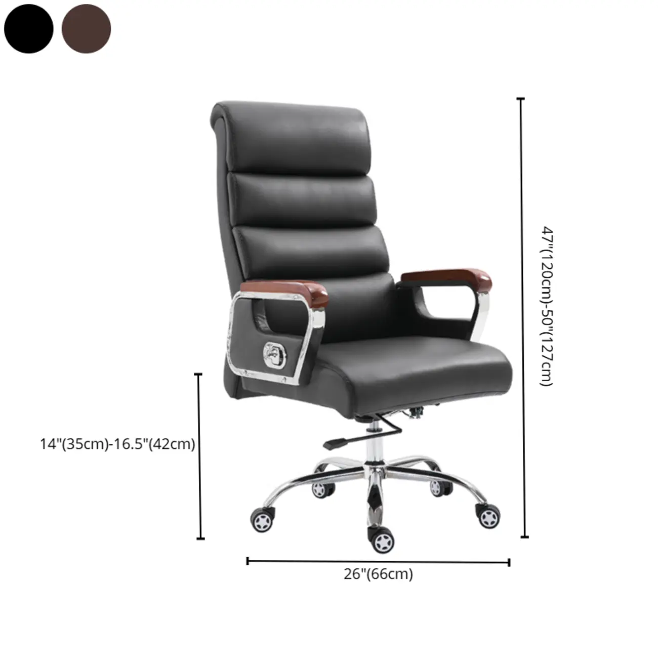 Black Leather Tilt Swivel Office Chair #size | homeyfad