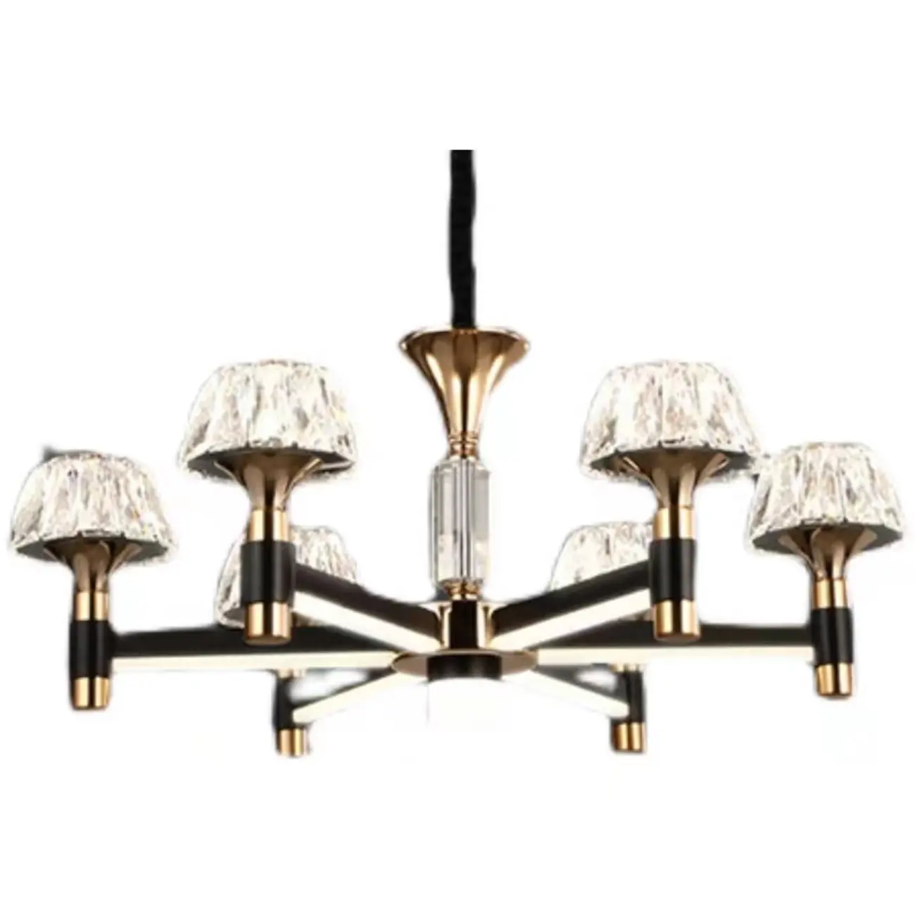 Glamorous Round Tier Crystal Chandelier Dimmable LED Image - 11 | homeyfad