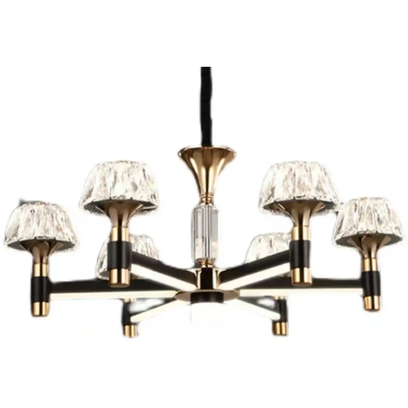 Glamorous Round Tier Crystal Chandelier Dimmable LED Image - 11