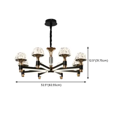 Glamorous Round Tier Crystal Chandelier Dimmable LED Image - 20