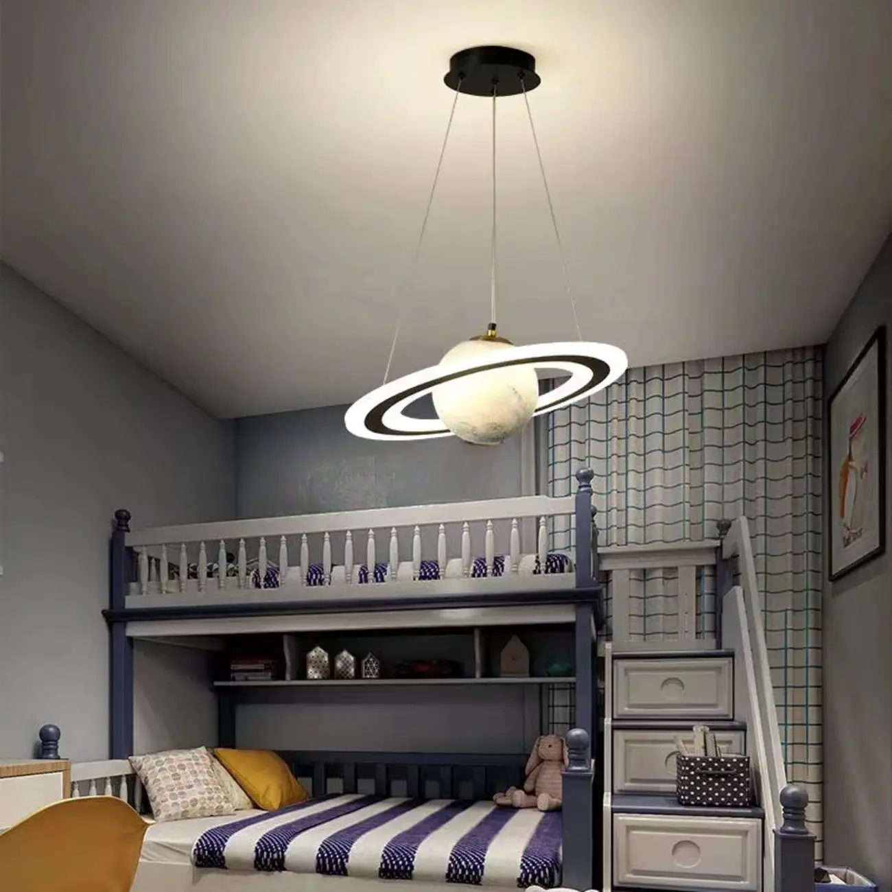 Modern Planet Shape LED Chandelier for Kids Room Image - 6 | homeyfad