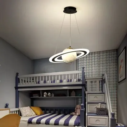 Modern Planet Shape LED Chandelier for Kids Room Image - 6
